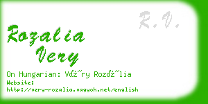 rozalia very business card